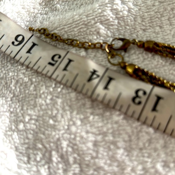 Vintage Multi Strand Metal Beaded Clasp Necklace 30 Inch - Picture 7 of 7